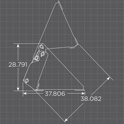 McLaren Industries 4-in-1 Bucket | Model 60X804X60 To 60X804X84 | Width 60" To 84" | 15 To 25 GPM | For Skid Steer