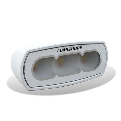 Lumishore Abovewater Flood Light | 4" Single Color – White | Ultra‑Wide Beam | For Deck, Cockpit & Security Lighting