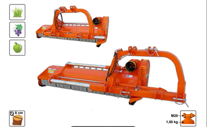 Rinieri Orchard Shredder TRL-L 175 - 225 Modal | 68"-88" Working Width | 80 - 120HP For Tractor