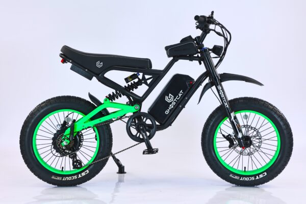 GhostCat F3X.2 All-Terrain Fat Tire Electric Bike | 1500W Motor | 52V/25Ah Battery | 35 MPH Top Speed | 25-50 Miles Range | For Off-Road Adventures & Dual Sport Enthusiasts