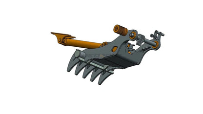 Bedrock Attachments Pin Grabber Thumb | Model EPT65-PG5T36 | Width 27.6" | Pin Size 65mm | 5 Teeth | Machine Size 12-15 Ton | For Excavators