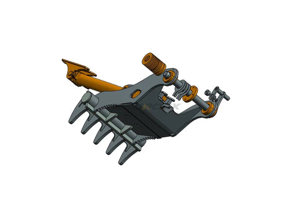 Bedrock Attachments Pin-On Thumb | Model EPT65-PO5T36 | Width 30.3" | Pin Size 65mm | 5 Teeth | Machine Size 12-15 Ton | For Excavators