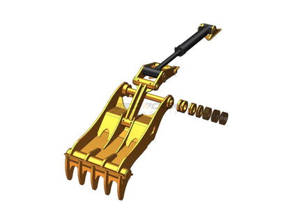Bedrock Attachments Pin-On Thumb | Model EPT90-PO5T48 | Width 46.1" | Pin Size 90mm | 5 Teeth | Machine Size 24-29 Ton | For Excavators