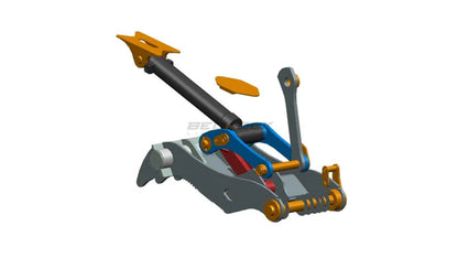 Bedrock Attachments Pin-On Thumb | Model ET90-PO5T48 | Width 46.1" | Pin Size 90mm | 5 Teeth | Machine Size 24-29 Ton | For Excavators