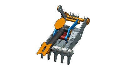 Bedrock Attachments Pin-On Thumb | Model ET90-PO5T48 | Width 46.1" | Pin Size 90mm | 5 Teeth | Machine Size 24-29 Ton | For Excavators