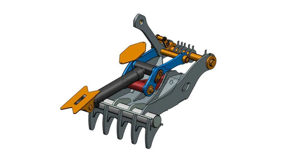 Bedrock Attachments Pin-On Thumb | Model ET90-PO5T54 | Width 46.5" | Pin Size 90mm | 5 Teeth | Machine Size 24-29 Ton | For Excavators