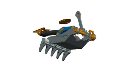 Bedrock Attachments Pin-On Thumb | Model ET90-PO5T54 | Width 46.5" | Pin Size 90mm | 5 Teeth | Machine Size 24-29 Ton | For Excavators