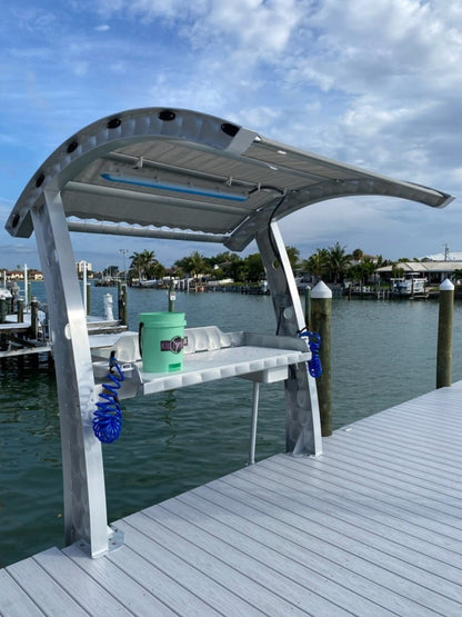 Killer Dock Fish Cleaning Station | Model Slam 5 1/2 | Wide 72" | Marine-Grade Aluminum & HDPE | For Dock, Seawall & Patio
