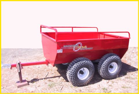 Machinerie AM Inc | Model 500NT Off Road ATV Tandem Trailer With Dumping Box | Loading Surface 59” x 43”