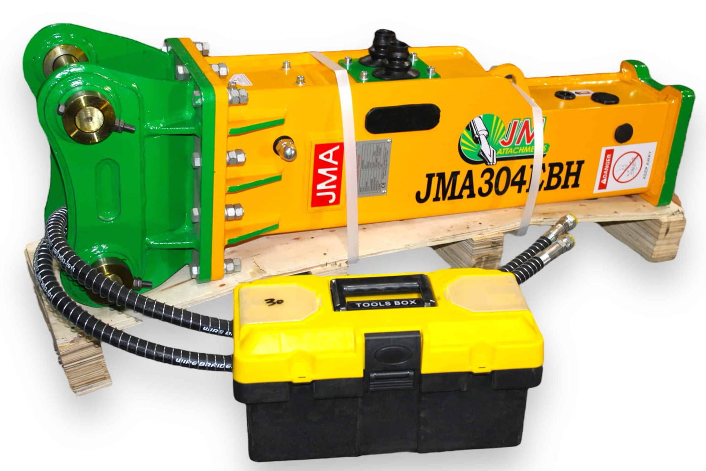 JMA Attachments Hydraulic Hammer | Model JMA-304 EBH | Energy Class 500 Joules | For 4 – 5 Tons Mini Excavators & Backhoe Loaders