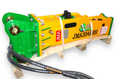 JMA Attachments Hydraulic Hammer | Model JMA-304 EBH | Energy Class 500 Joules | For 4 – 5 Tons Mini Excavators & Backhoe Loaders