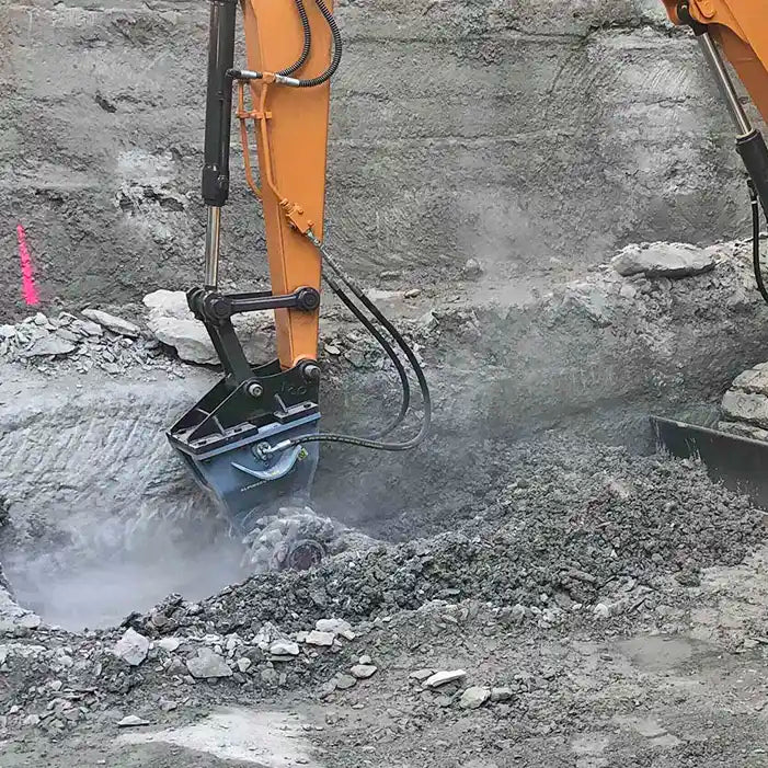 RockZone Rockwheel Twin Drum Cutters | Model D20 & D30 | Width 42" - 46" | Machine Size 17 - 42 Tons | For Excavators
