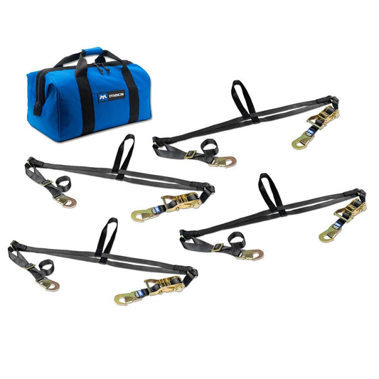 Black Widow Adjustable ATV Wheel Net Pack | Model 510101A To 510109A | 1" Heavy-Duty Straps | Flat Snap Hook Tie-Down System | Horsepower 4 To 90+ HP | For ATV