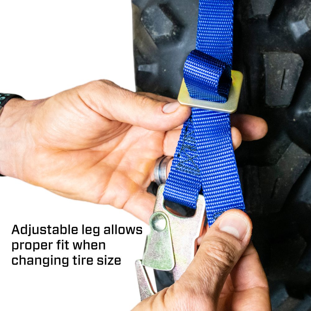 Black Widow Adjustable ATV Wheel Net Pack | Model 510101A To 510109A | 1" Heavy-Duty Straps | Flat Snap Hook Tie-Down System | Horsepower 4 To 90+ HP | For ATV