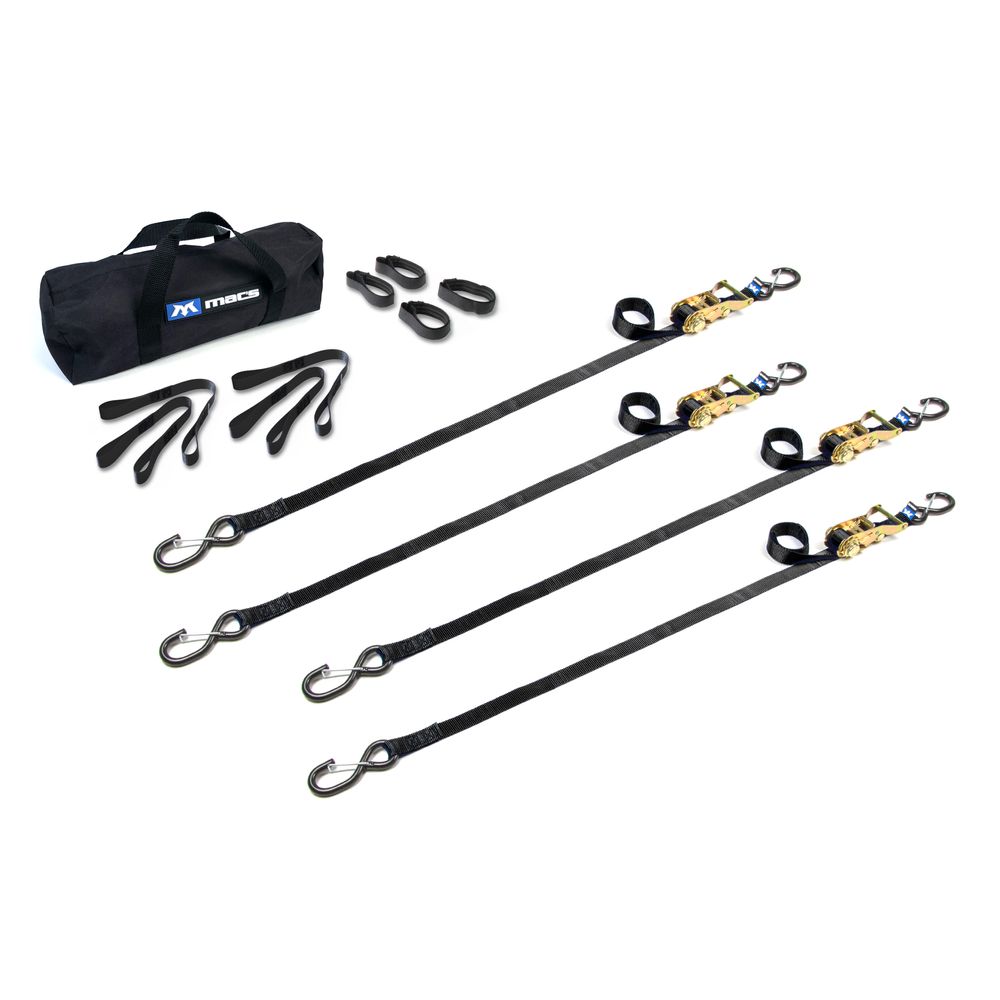 Black Widow ATV & Motorcycle Ratchet Utility Pack | Models 510343 To 510349 | Size 10' L x 1" W | Capacity 4,000 lb. | For ATV, UTV & Motorcycle Transport