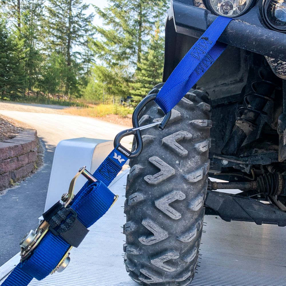 Black Widow ATV & Motorcycle Ratchet Utility Pack | Models 510343 To 510349 | Size 10' L x 1" W | Capacity 4,000 lb. | For ATV, UTV & Motorcycle Transport