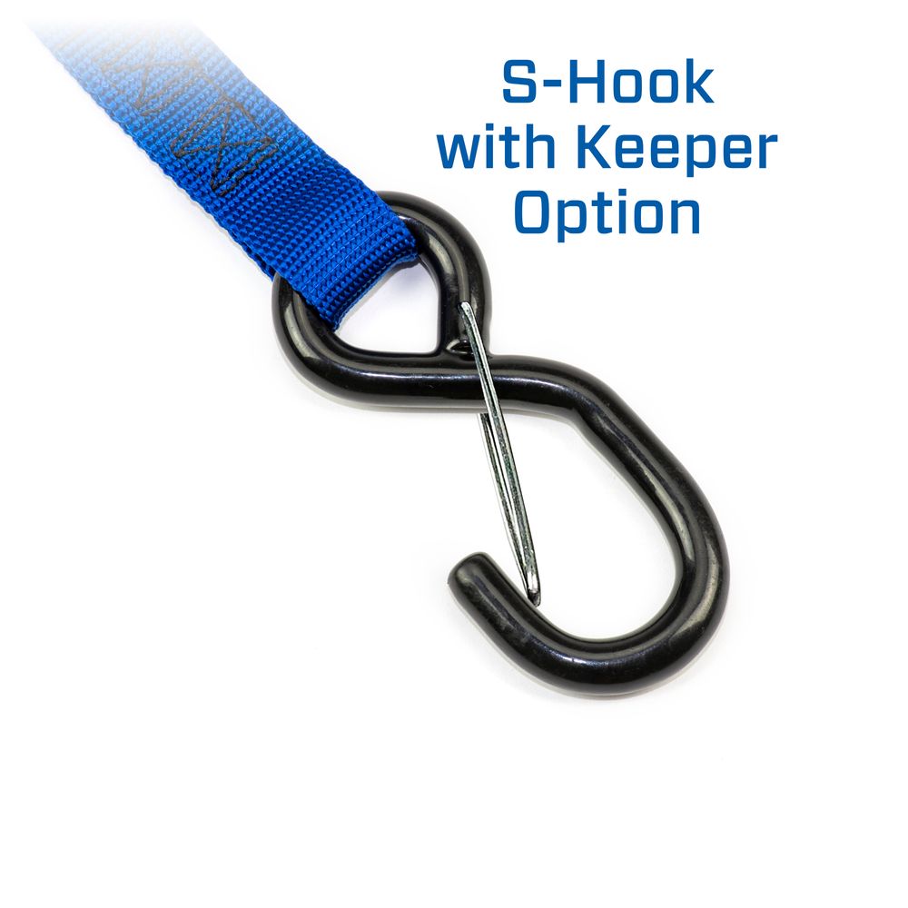 Black Widow Motorcycle Ratchet Tie-Down Pack | Models 51042 & 51043 Series | Size 1" x 6' & 1" x 10' | Break Strength 2,800 lb | 4 To 90+ HP | For Motorcycles, ATVs & UTVs