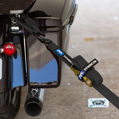 Black Widow ATV & Motorcycle Ratchet Tie-Down Pack | Model 511010, 512010, 517010 & 518010 | Size 6' L x 2" W | Capacity 4,000 lb | Horsepower 4 To 90+ HP | For ATV, UTV & Motorcycle Transport
