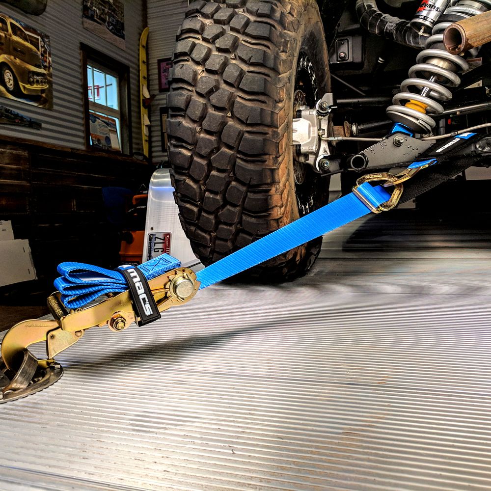 Black Widow UTV Tie-Down Strap Pack | Model 511100 To 519100 | Size 2" x 8' | 4 To 90+ HP | For UTVs & Side-by-Sides