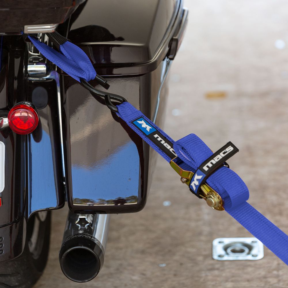 Black Widow ATV & Motorcycle Ratchet Tie-Down Pack | Model 511010, 512010, 517010 & 518010 | Size 6' L x 2" W | Capacity 4,000 lb | Horsepower 4 To 90+ HP | For ATV, UTV & Motorcycle Transport