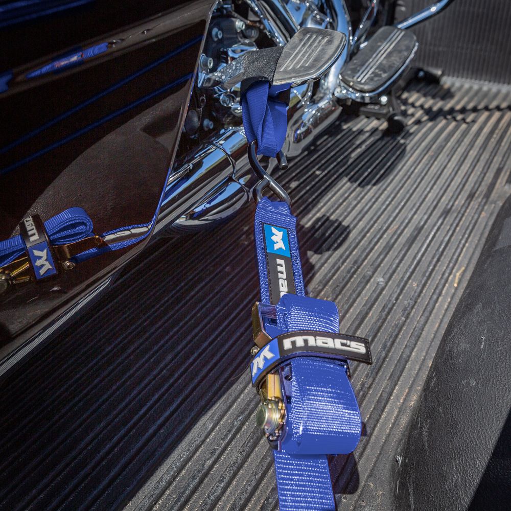 Black Widow ATV & Motorcycle Ratchet Tie-Down Pack | Model 511010, 512010, 517010 & 518010 | Size 6' L x 2" W | Capacity 4,000 lb | Horsepower 4 To 90+ HP | For ATV, UTV & Motorcycle Transport