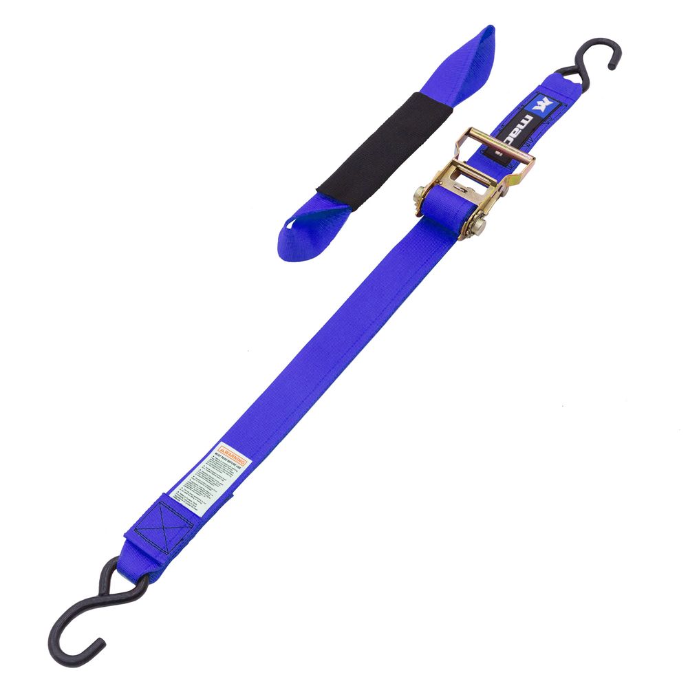 Black Widow ATV & Motorcycle Ratchet Tie-Down Pack | Model 511010, 512010, 517010 & 518010 | Size 6' L x 2" W | Capacity 4,000 lb | Horsepower 4 To 90+ HP | For ATV, UTV & Motorcycle Transport