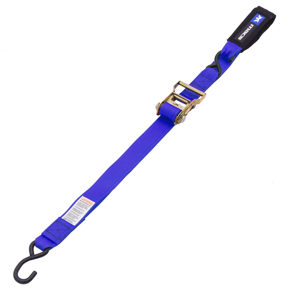 Black Widow Heavy-Duty Motorcycle Ratchet Tie-Down Pack | Model 511011 To 518011 | 2" x 6' Straps | 4,000 lb Capacity | 4 To 90+ HP | For Motorcycles, ATVs & UTVs