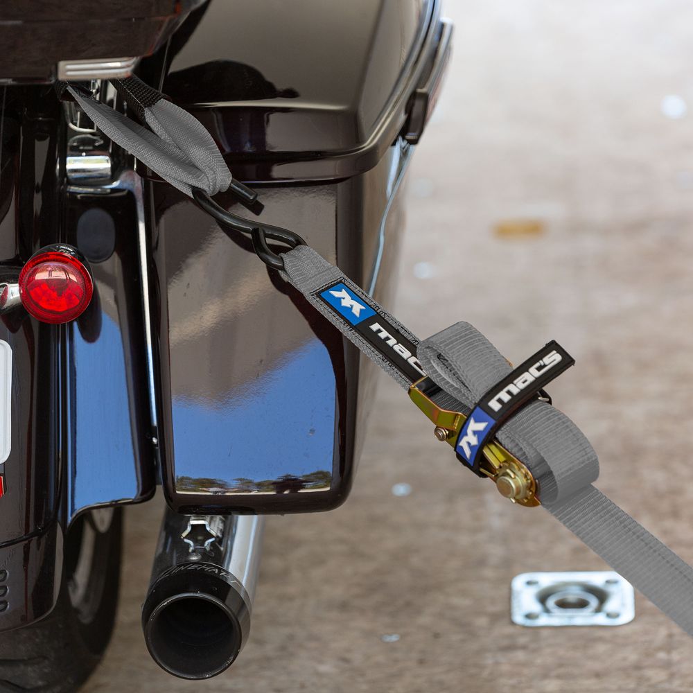 Black Widow ATV & Motorcycle Ratchet Tie-Down Pack | Model 511010, 512010, 517010 & 518010 | Size 6' L x 2" W | Capacity 4,000 lb | Horsepower 4 To 90+ HP | For ATV, UTV & Motorcycle Transport