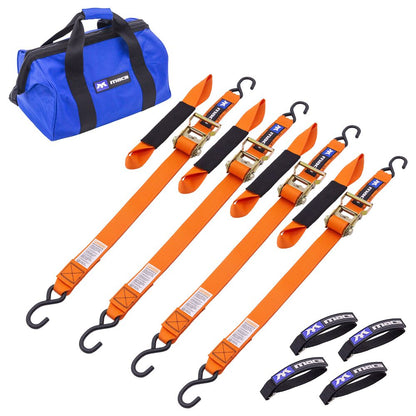 Black Widow ATV & Motorcycle Ratchet Tie-Down Pack | Model 511010, 512010, 517010 & 518010 | Size 6' L x 2" W | Capacity 4,000 lb | Horsepower 4 To 90+ HP | For ATV, UTV & Motorcycle Transport