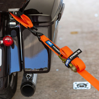 Black Widow ATV & Motorcycle Ratchet Tie-Down Pack | Model 511010, 512010, 517010 & 518010 | Size 6' L x 2" W | Capacity 4,000 lb | Horsepower 4 To 90+ HP | For ATV, UTV & Motorcycle Transport