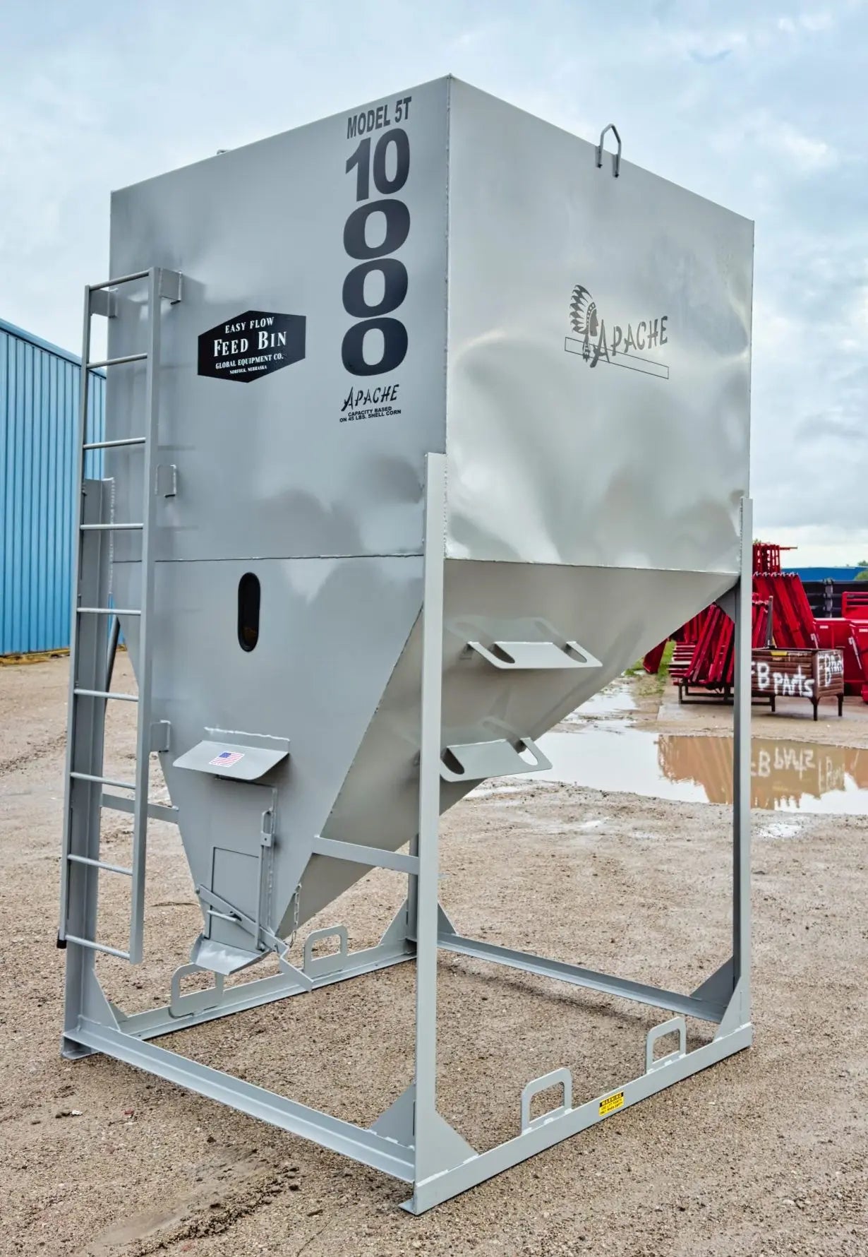 Apache Equipment Feed Bins | 1 Ton – 5.5 Ton | Portable & Stationary | Galvanized Steel