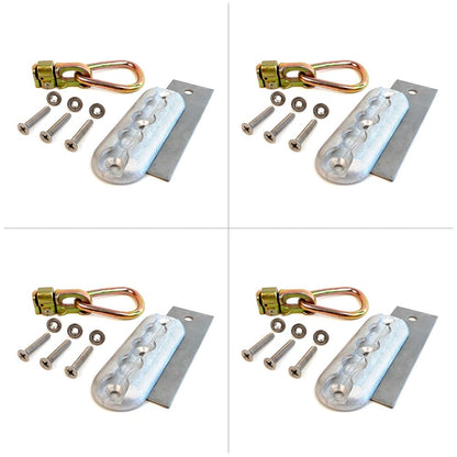 Black Widow Double Stud Anchor Plate Kit w/ Pear Ring | Models 520310 To 520343 | 1" To 2.5" Fasteners | 5,000 lb MBS | 4 To 90+ HP | For Trailers, Trucks & Toy Haulers