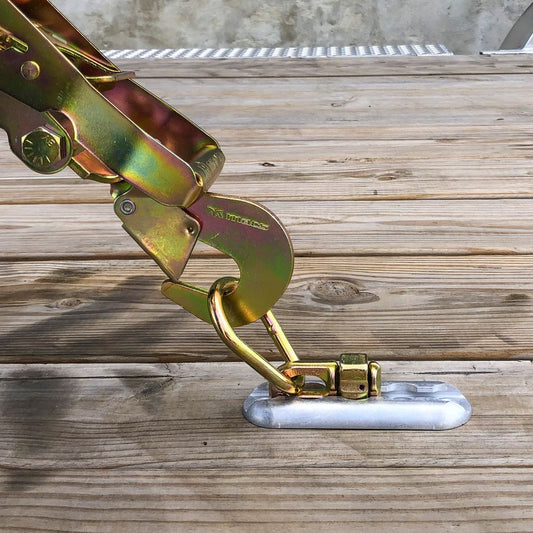 Black Widow Double Stud Anchor Plate Kit w/ Pear Ring | Models 520310 To 520343 | 1" To 2.5" Fasteners | 5,000 lb MBS | 4 To 90+ HP | For Trailers, Trucks & Toy Haulers