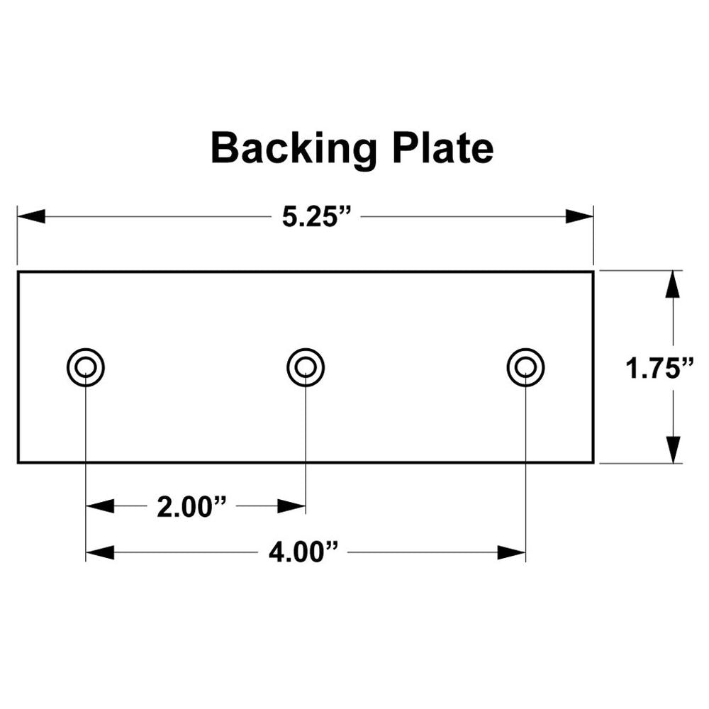 Black Widow Double Stud Anchor Plate Kit w/ Pear Ring | Models 520310 To 520343 | 1" To 2.5" Fasteners | 5,000 lb MBS | 4 To 90+ HP | For Trailers, Trucks & Toy Haulers