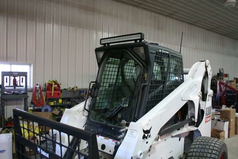 Skid Steer Doors Multi‑Accessory Kit | LED Light Bar + Cab Heater + Electric Wiper | For Skid Steers