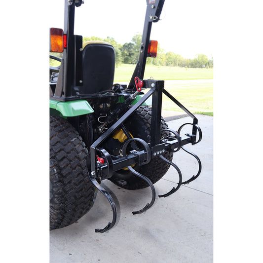 Field Tuff 3pt Garden Bedder/Hiller – 4pc Shank Attachment with S-Tines and Shovels | Horsepower 18–30 HP | For Tractors