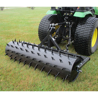 Field Tuff 60" 3-Point Spike Aerator – 126 Spikes & 40-Gallon Drum Capacity | Horsepower 25–45 HP | For Tractors