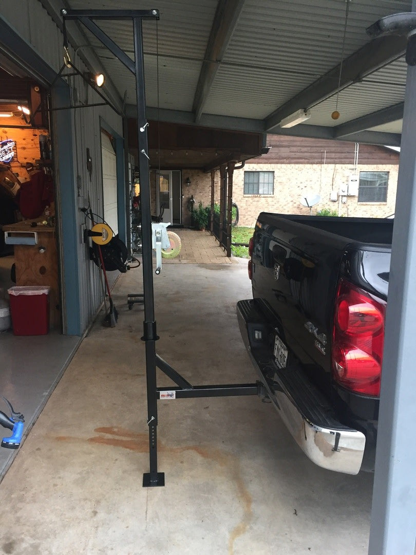 KShot Deluxe Hitch-Mounted Deer Hoist W/ Swivel & Gambrel | Model DEER-HOIST-SWIVEL | Height 95.75" | 20 To 100+ HP | For Trucks, SUVs, ATVs & UTVs