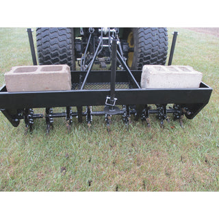 Field Tuff 48" 3-Point Plug Aerator – 54 Replaceable Plugs, Category 0 & 1 Compatible | Horsepower 15–25 HP | For Tractors