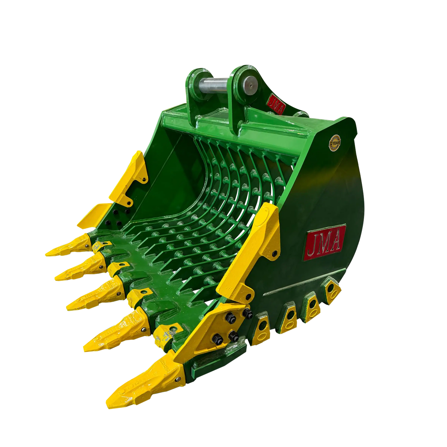 JMA Attachments Severe Duty Skeleton Bucket with Teeth | Bucket Width 42", 48" & 54" inches | Pin Size 80mm | For 16 – 25 Tons Excavators