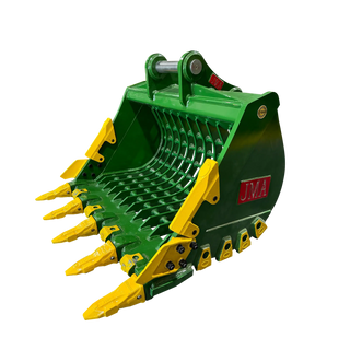 JMA Attachments Severe Duty Skeleton Bucket with Teeth | Bucket Width 42", 48" & 54" inches | Pin Size 80mm | For 16 – 25 Tons Excavators