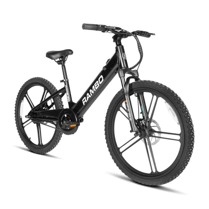 Rambo | E-Bike | Model Kid's 24" Chameleon | 250W Rear Hub Motor | 24V 10.5Ah Integrated Battery | Up to 15 Miles Range | Speed Up-To 17 Mph | For Kids Ages 9–14