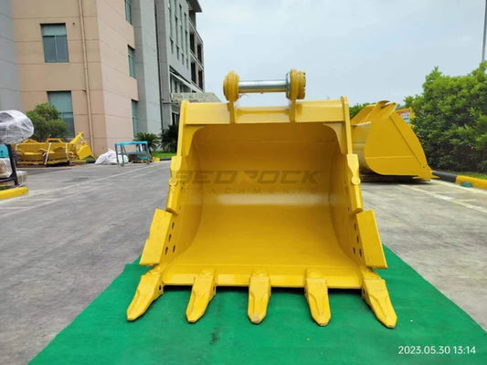 Bedrock Attachments Heavy-Duty Bucket & Adjuster GP | Width 54-Inch | Capacity 1.6 CU M | Machine Size 24-30 Tons | For Excavators CAT 330 (CB-Family)