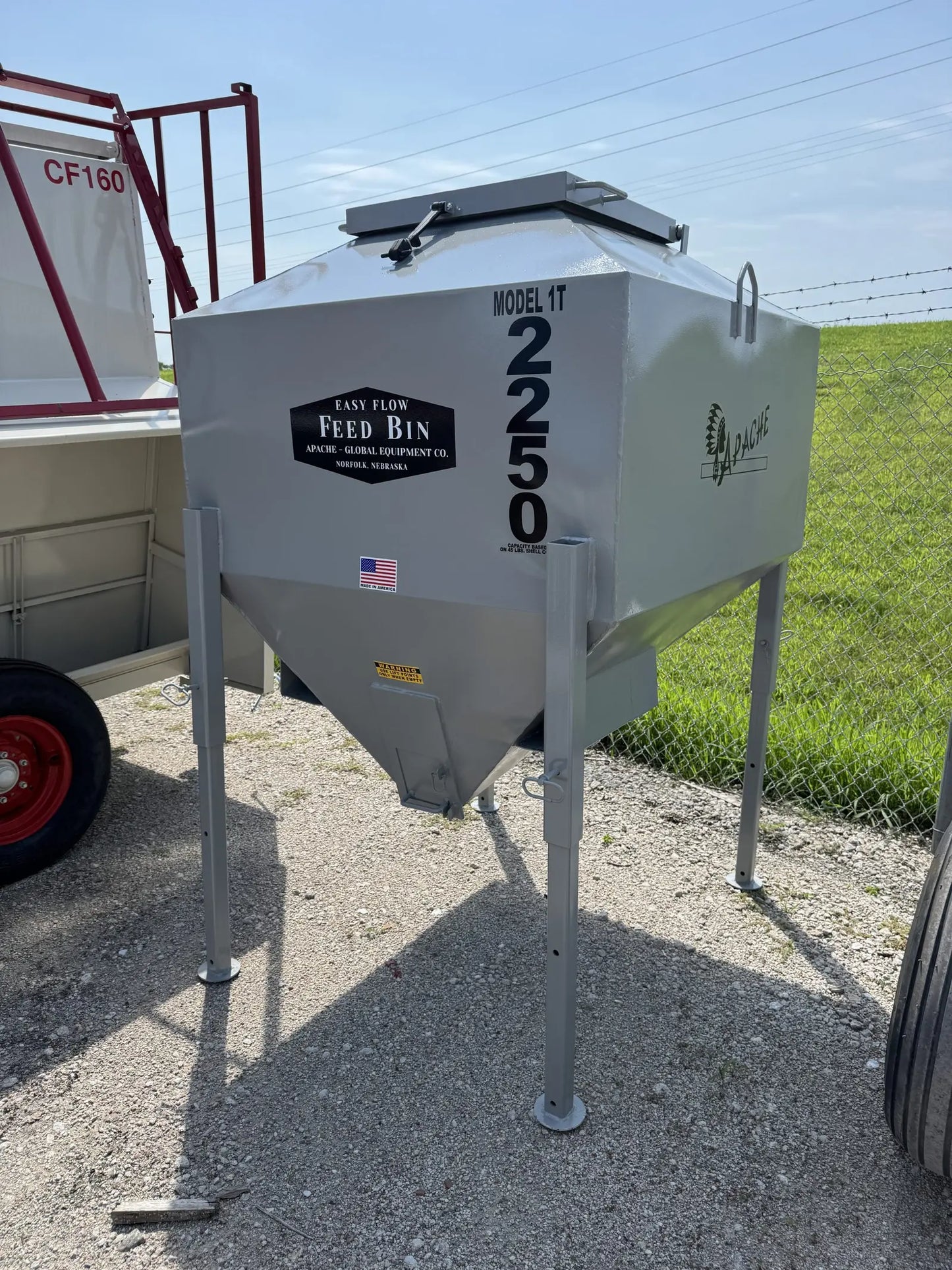 Apache Equipment Feed Bins | 1 Ton – 5.5 Ton | Portable & Stationary | Galvanized Steel