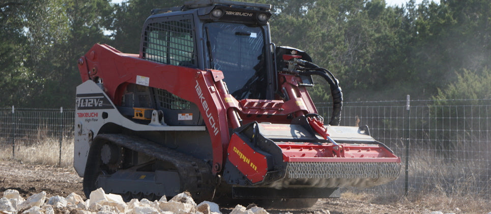 Seppi | Stone Crusher & Forestry Tiller | Model MS-CL150 (Minisoil) | Width 59" Inches | Hydraulic Flow 28 To 66 GPM | For Skid Steers