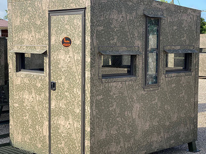 AWS Blind | Insulated Hunting Blind | Model 5x9 Ground Blind | Height Up to 20' | Width 60" x 84" | Stationary Setup | For Deer Hunters & Wildlife Enthusiasts