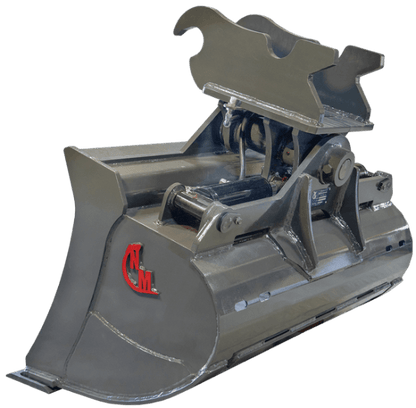 NM Attachments Ditching Bucket Hydraulic Tilt | Model HTD Series | 36"-60" Attachment Size | For Excavator