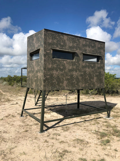 AWS Blind | Insulated Hunting Blind | Model 5x9 Ground Blind | Height Up to 20' | Width 60" x 84" | Stationary Setup | For Deer Hunters & Wildlife Enthusiasts