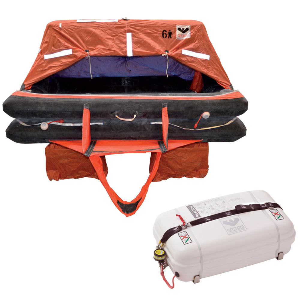 VIKING Coastal Life Raft 4 Person Low Profile Container [L004CL0015ACI ...