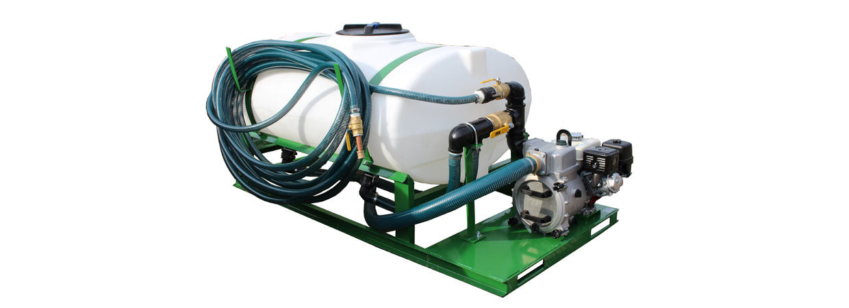 Turbo Turf HS-300-E8 Hydroseeder| HS-300-E8-P Trailer Unit |  300 Gallon Hydro Seeder